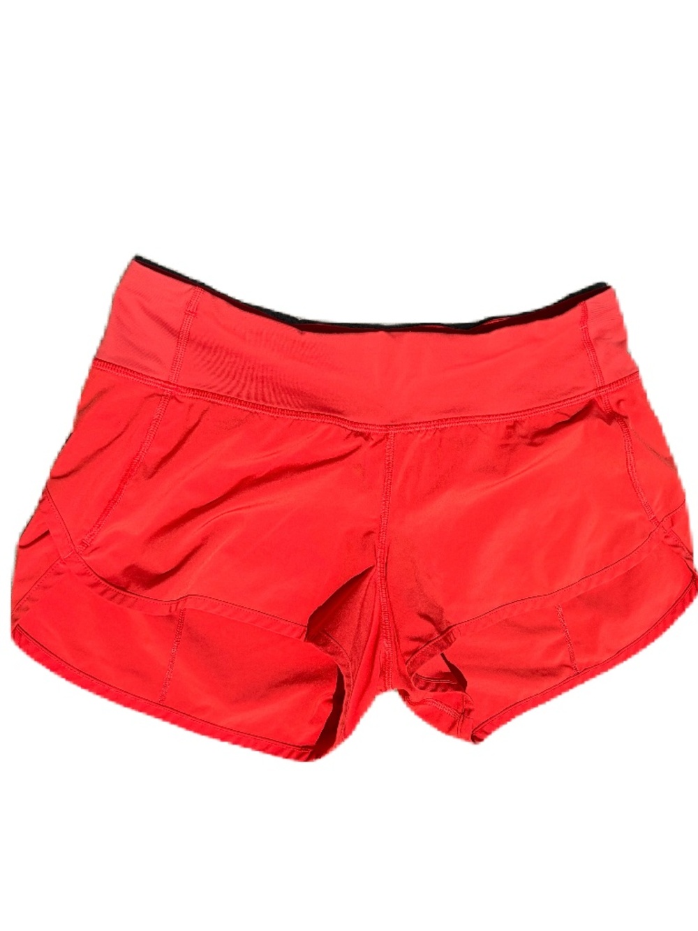 Vintage Lululemon Mid-Rise Speed Short Long 4" red size 4